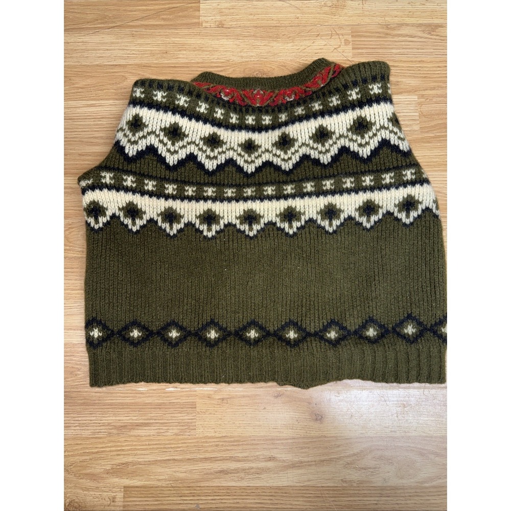 Vintage William Schmidt Olive Green Wool Cardigan Clasp Closure Women's Small - Picture 8 of 9